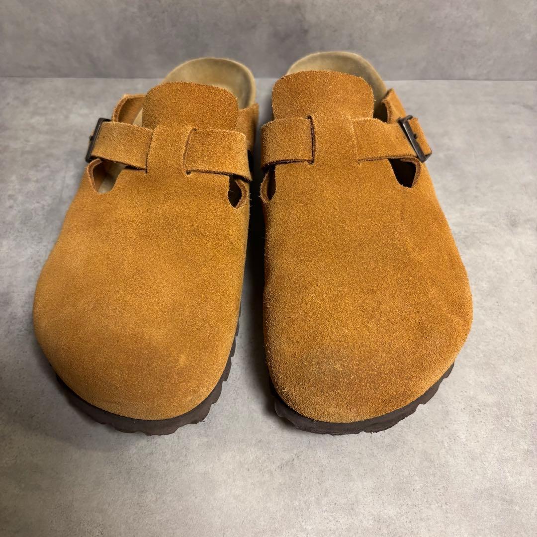 美品　ビルケンシュトック ボストン サボサンダル ミンク 28cm