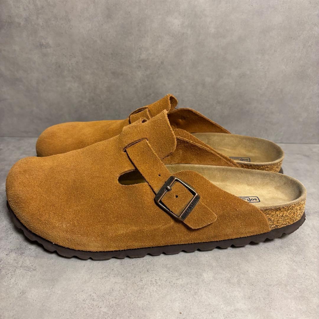 美品　ビルケンシュトック ボストン サボサンダル ミンク 28cm