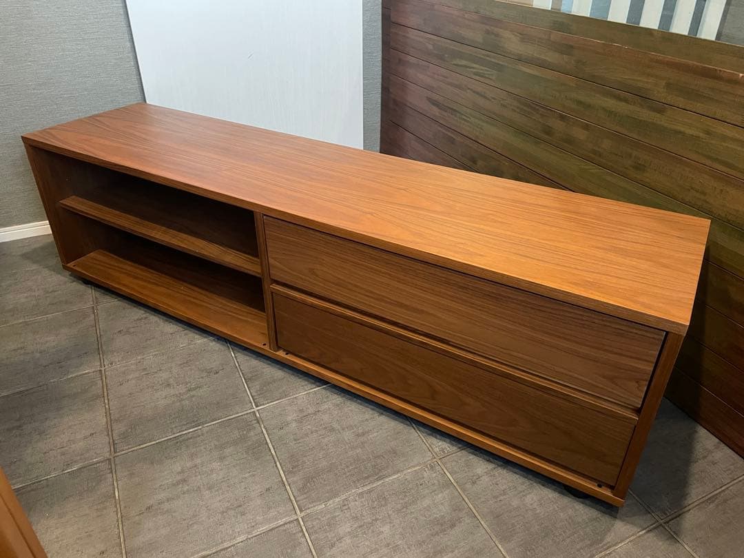 san nekoMUJI/無印良品■ウォルナット材スタッキングキャビネット