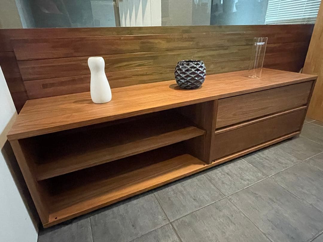 san nekoMUJI/無印良品■ウォルナット材スタッキングキャビネット