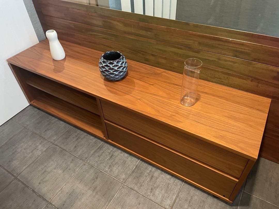 san nekoMUJI/無印良品■ウォルナット材スタッキングキャビネット