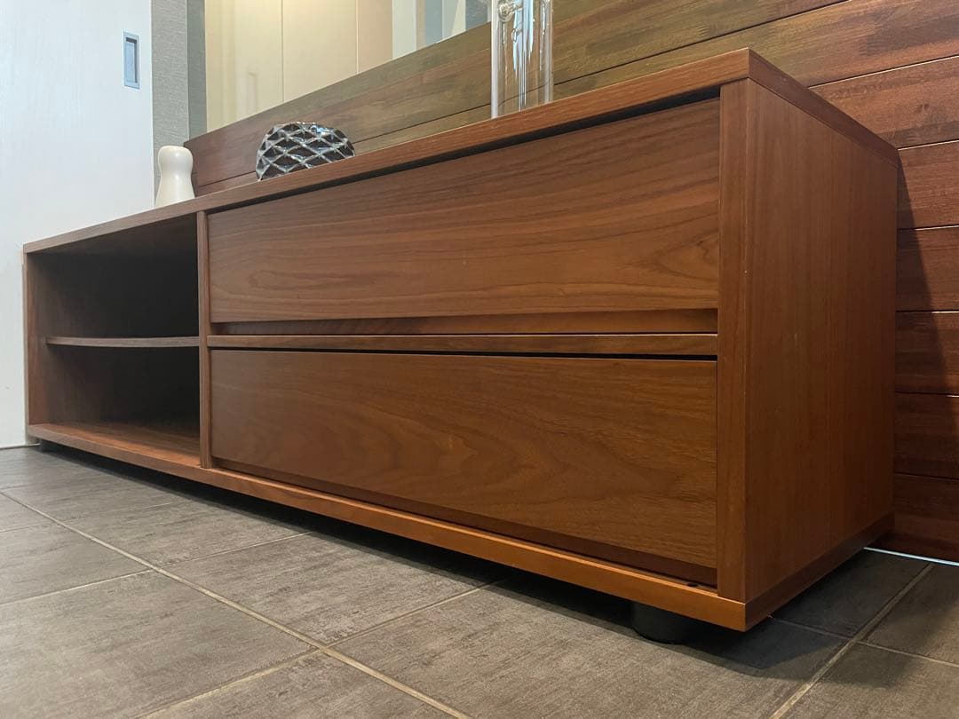 san nekoMUJI/無印良品■ウォルナット材スタッキングキャビネット