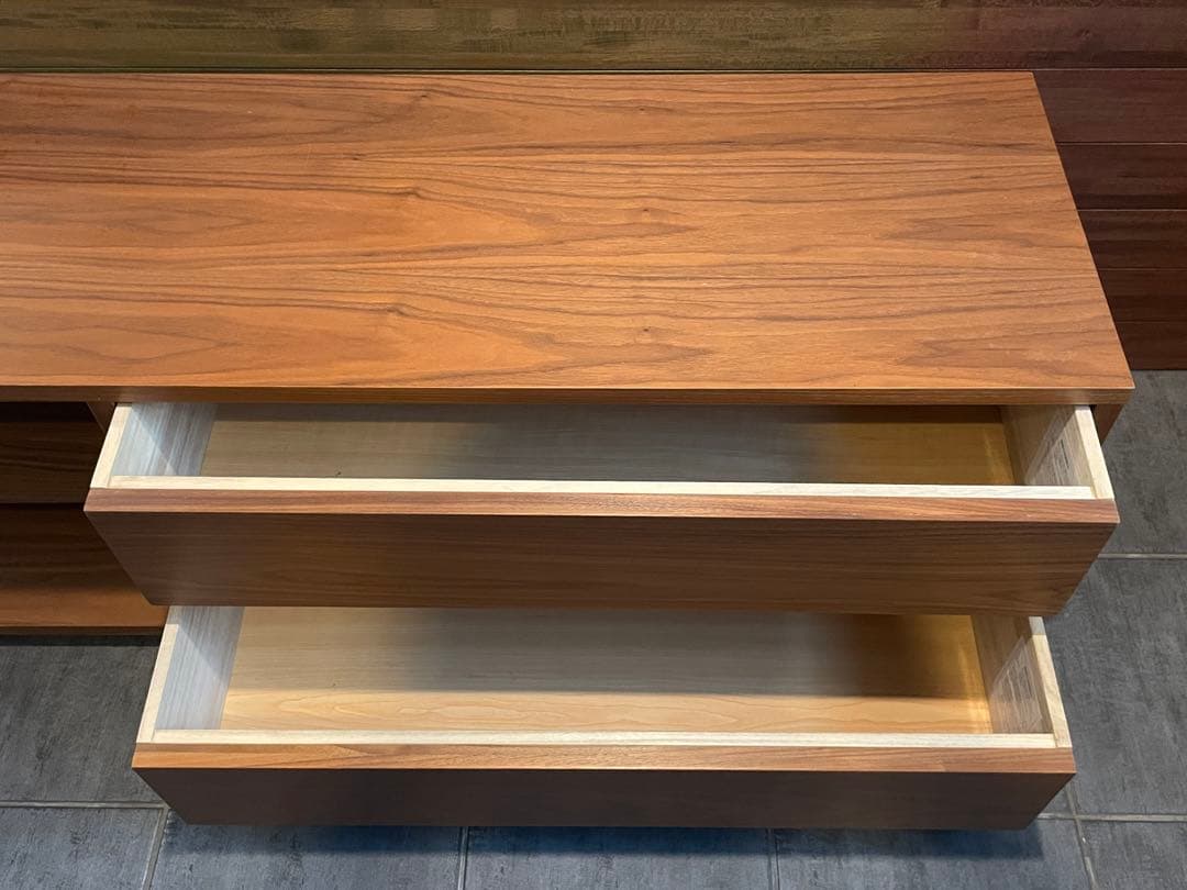 san nekoMUJI/無印良品■ウォルナット材スタッキングキャビネット