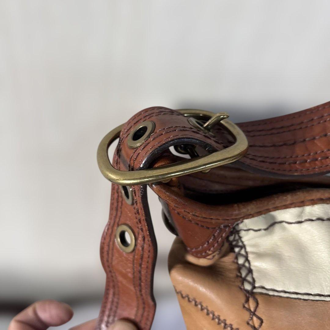 限定 COACH コーチ パッチワーク レザーショルダーバッグ