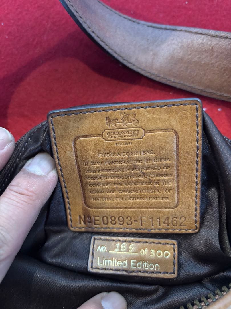 限定 COACH コーチ パッチワーク レザーショルダーバッグ