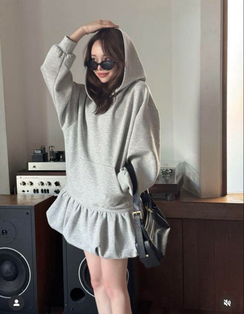 thetoe Wagner Hoodie Dress グレー　Mサイズ