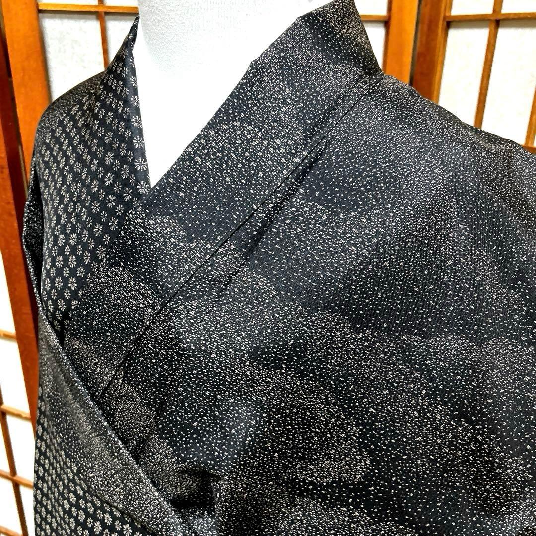 専用ページ　正絹　ガード加工済み　大島紬《小花　雲》