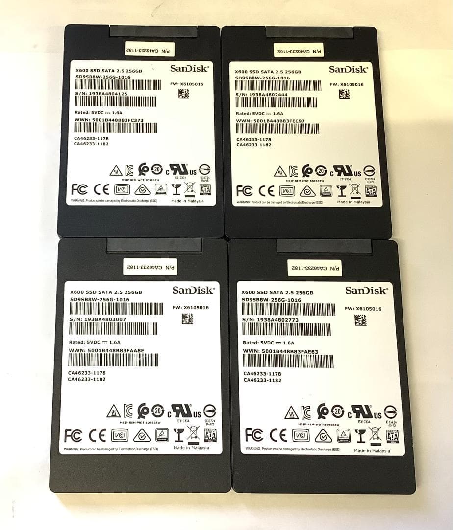 ③-W977-SanDisk SATA 256GB SSD 2.5 4点