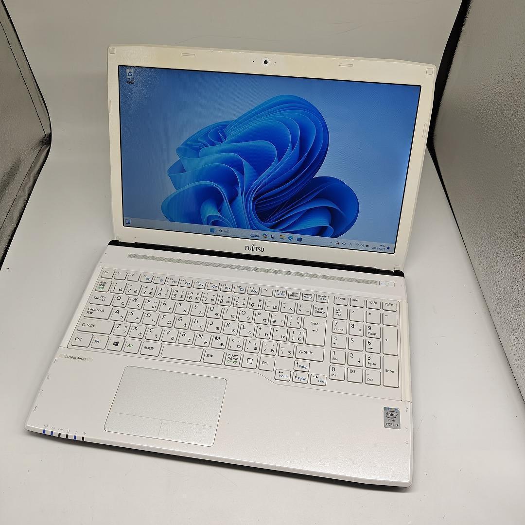 【富士通】AH53 高性能i7 SSD512GB 16GB ホワイト ノートPC