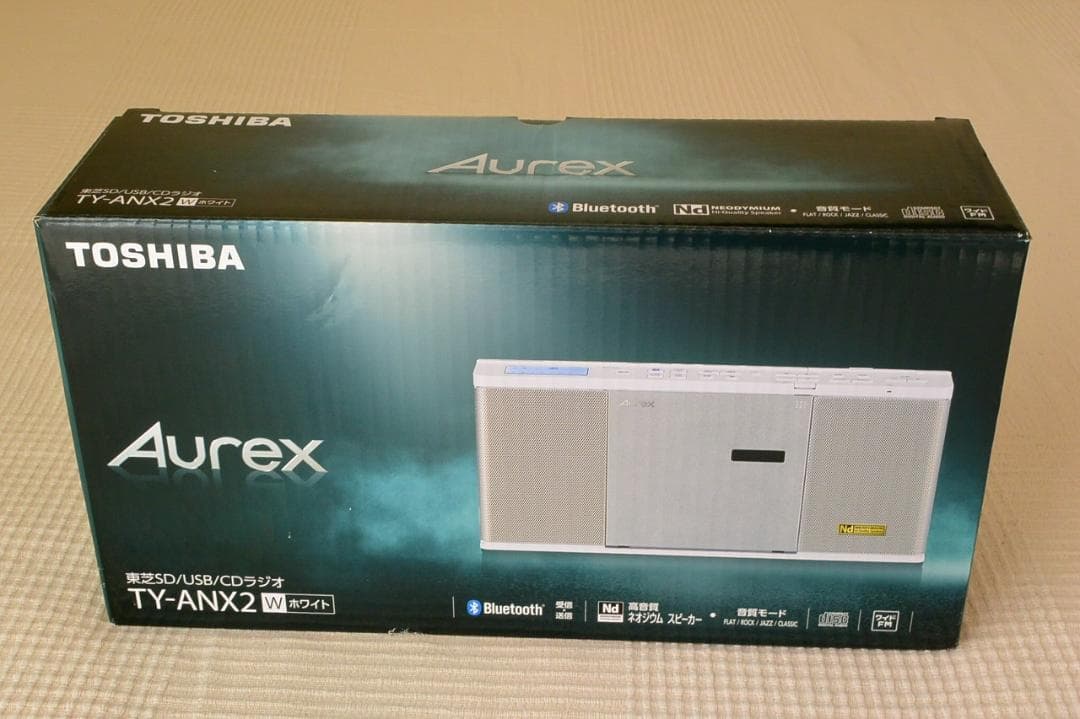 東芝 TOSHIBA Aurex CDラジオ ホワイト TY-ANX2