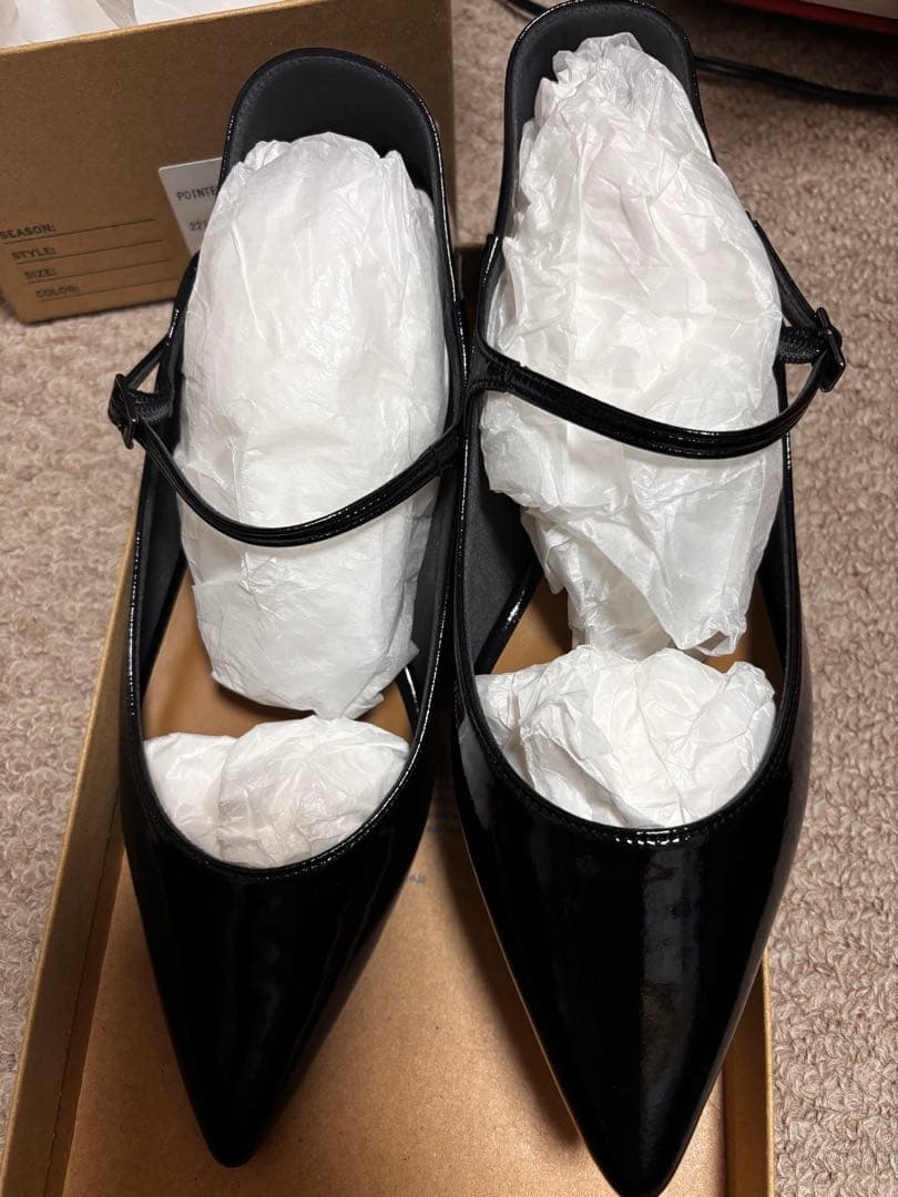 me☆ルタロン☆ポインテッド ワンストラップフラット