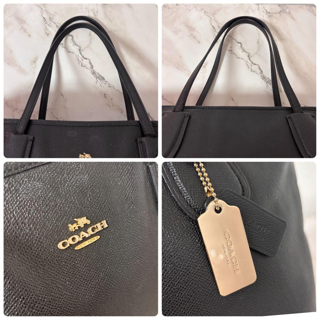 【美品】コーチトートバッグ ショルダーバック 通勤 通学 A4 PCビジネス