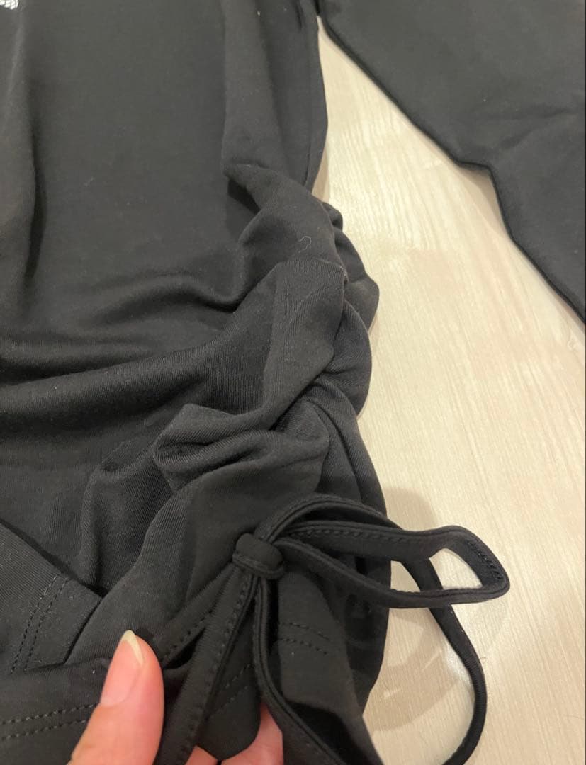 トップス ANDMARY Dot mary logo tops black