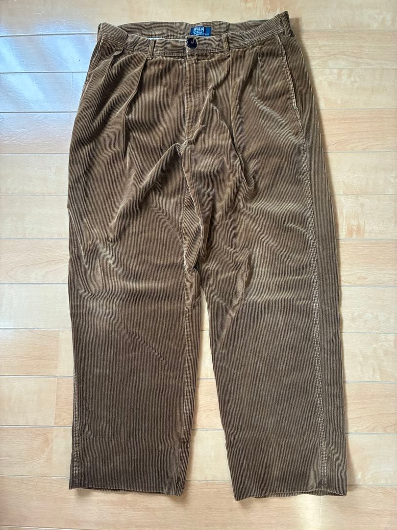 ラルフローレン　コーデュロイパンツ　usa製 90s ワイド　ブラウン