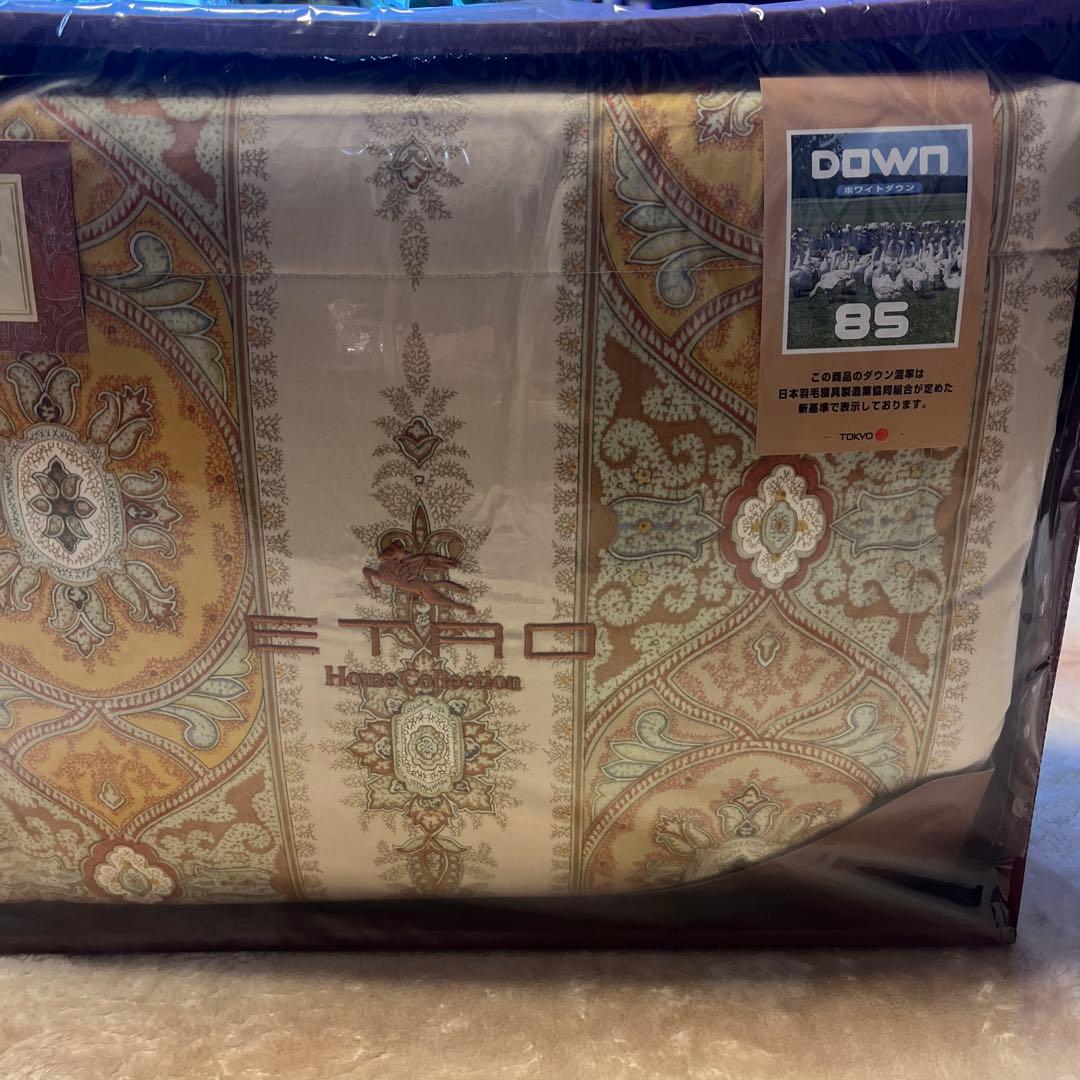 【新品・未使用】エトロ　ダウン85%羽毛掛布団 150×200cm あったか❗️