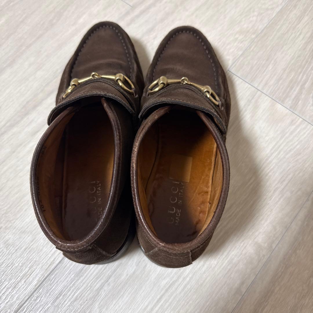 GUCCI ブラウン ローファー ゴールド金具