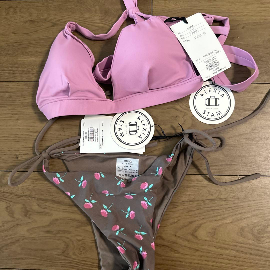 ALEXIA STAM セパレート水着 ピンク花柄