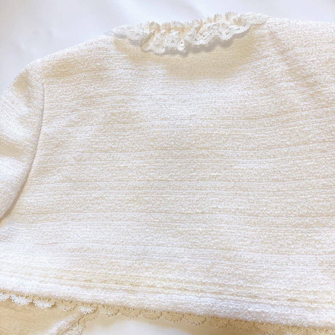 120size ピンク×ホワイト セレモニー 入学 卒園 発表会 フォーマル