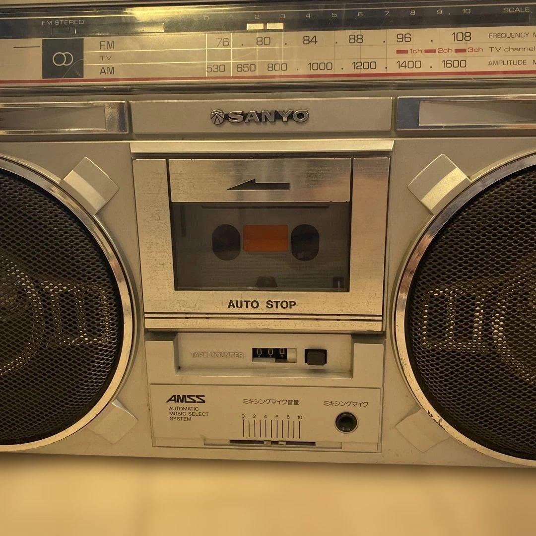 【当時物】SANYO MR-X1 ラジカセ Town U4 昭和レトロ ※難あり
