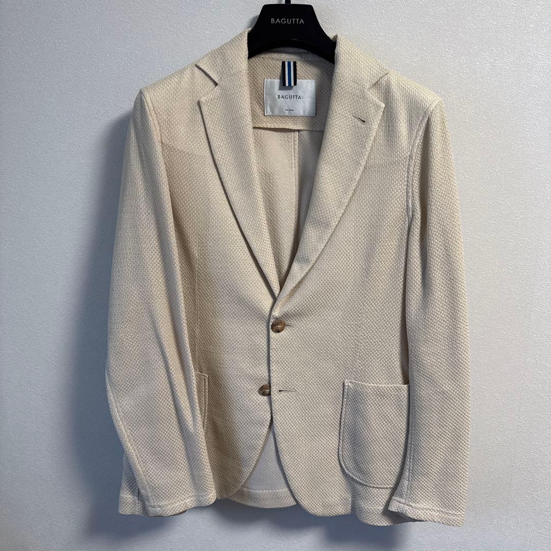 BAGUTTA アイボリー テーラードジャケット