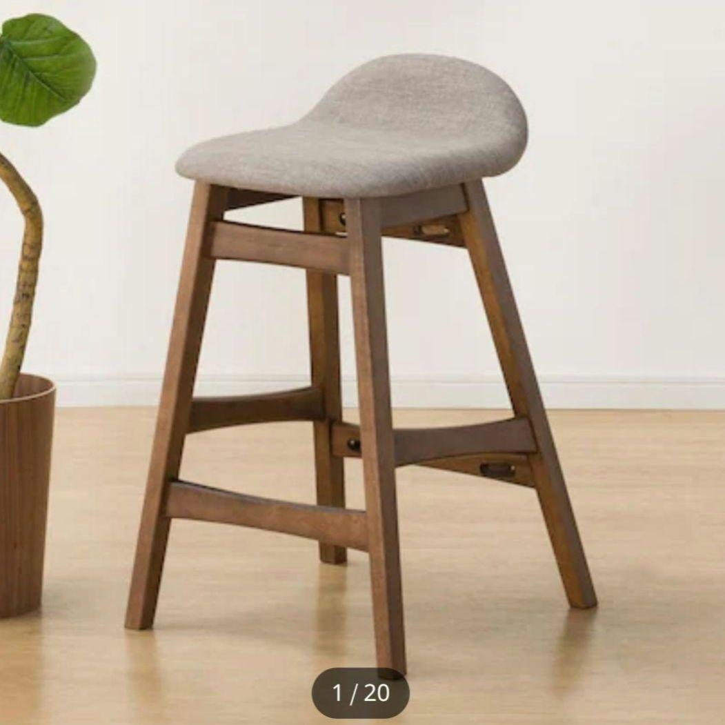 ニトリ天然木カウンターテーブル 120cm 椅子２脚セット(フィルン)