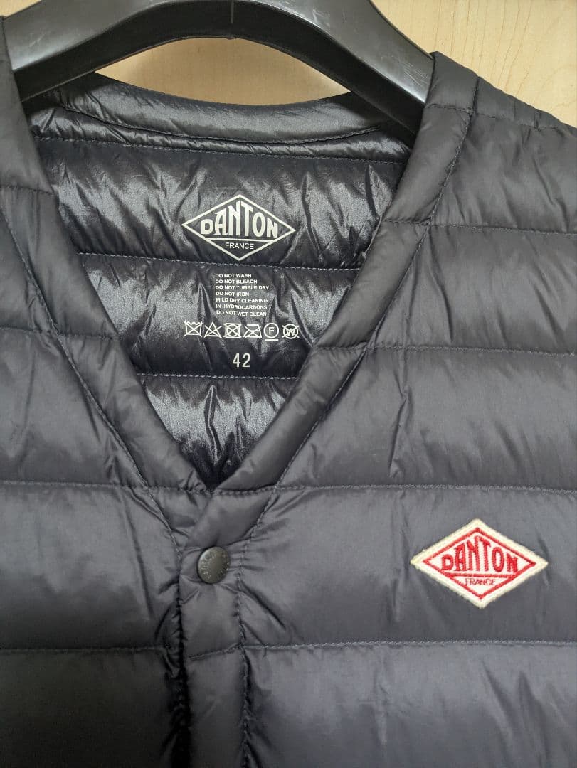 専用Danton クルーネックインナーダウンベスト size42