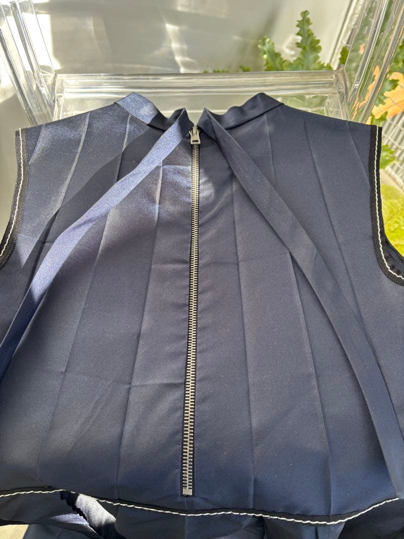 【セール】MARNI マルニ ノースリーブ ひざ下丈 ワンピース ネイビー XS