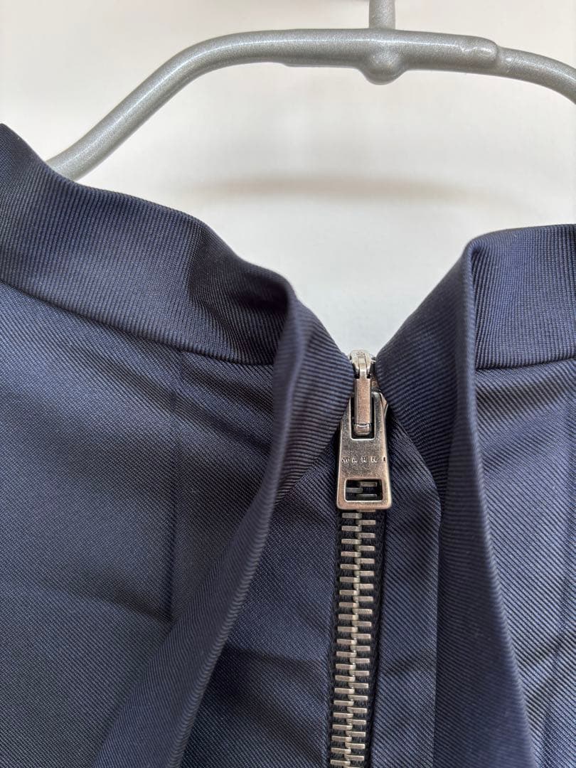 【セール】MARNI マルニ ノースリーブ ひざ下丈 ワンピース ネイビー XS