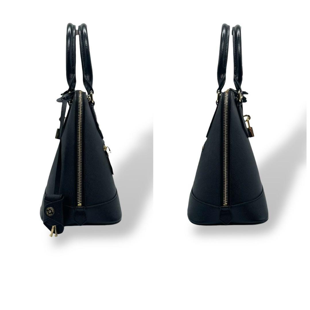 未使用級 サマンサタバサ ハンドバッグ 2way サフィアーノレザー ブラック