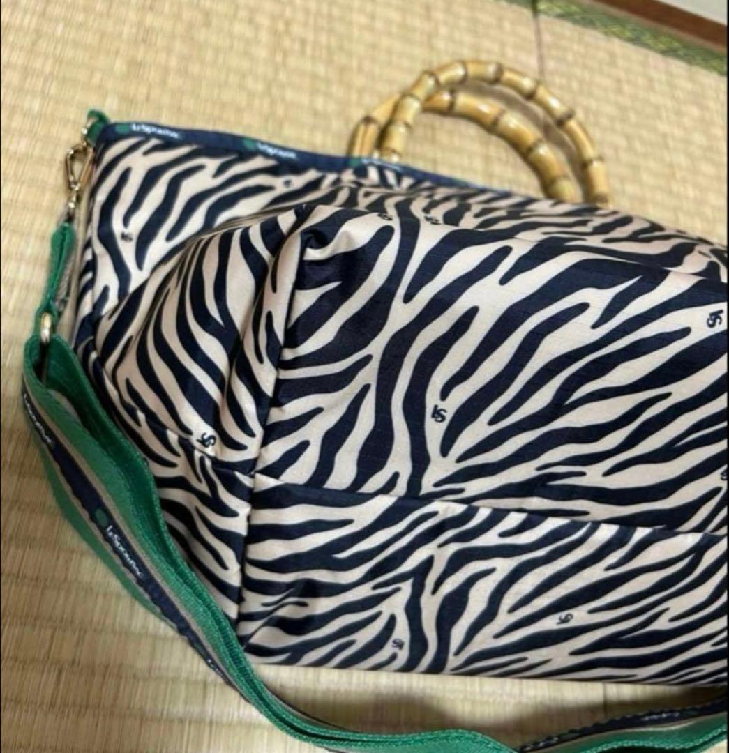 完売品⭐︎レスポートサック　アトリエ　ラージバンブー2way ゼブラ