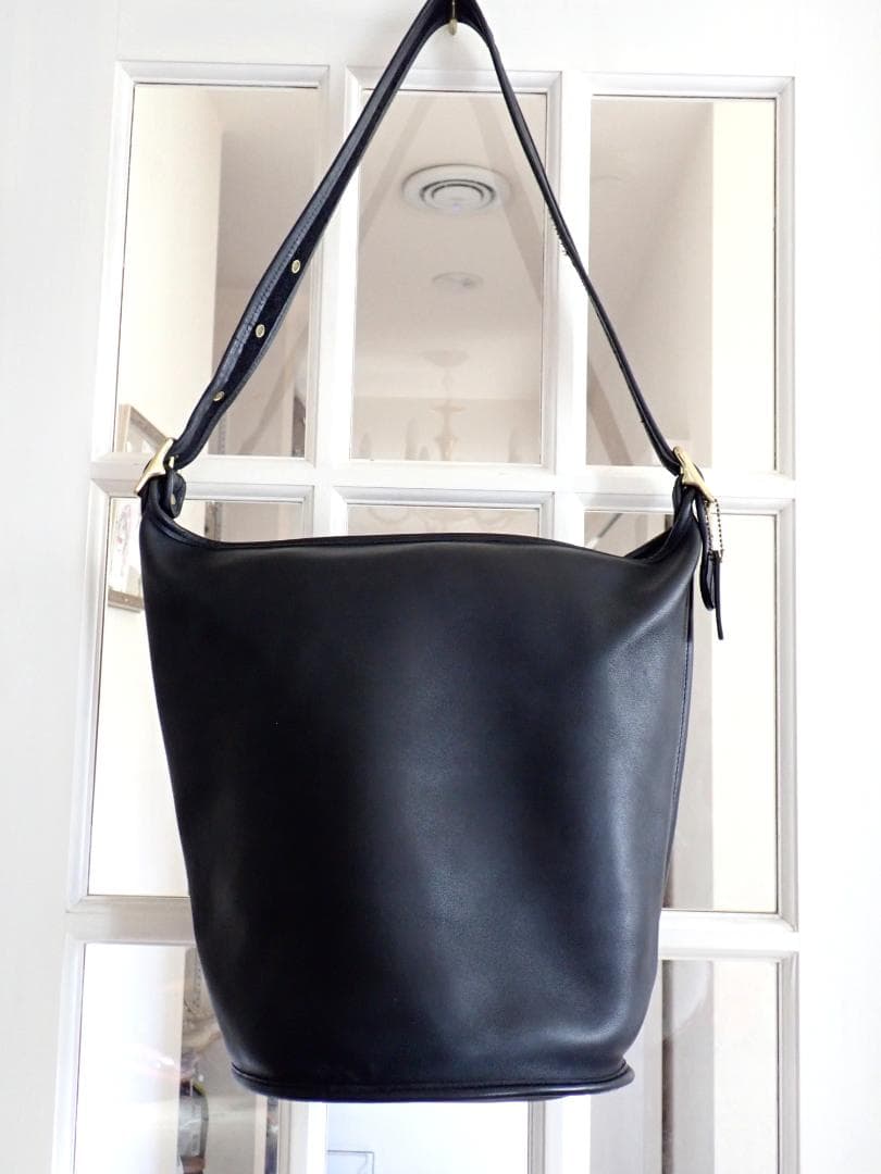COACH オールドコーチ ドラム型 9085 オール本革レザーショルダーバック