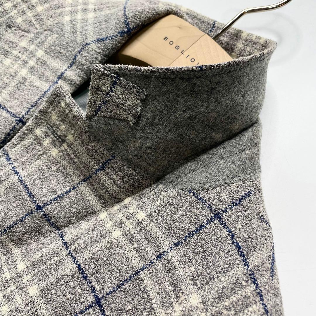 リングヂャケット ブークレ グレンチェック テーラードジャケット 50