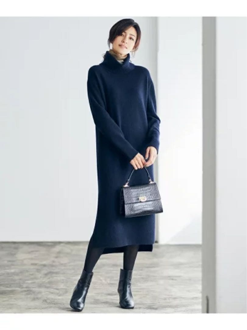 23区　ラムズカシミヤ　ニットワンピース　サイズ38 ￥29,700