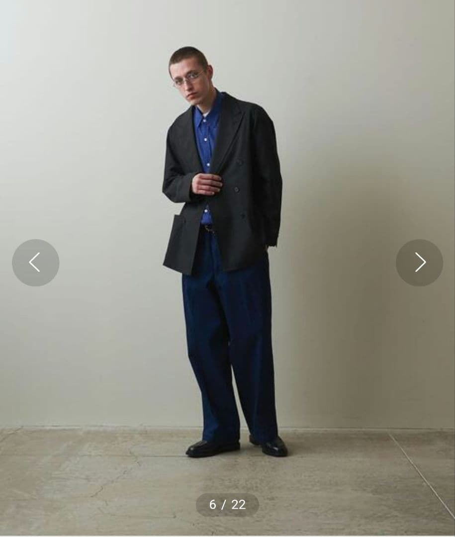 極美品★超高級◎スティーブンアラン★2B ダブルジャケット　ウール　2.9万　L