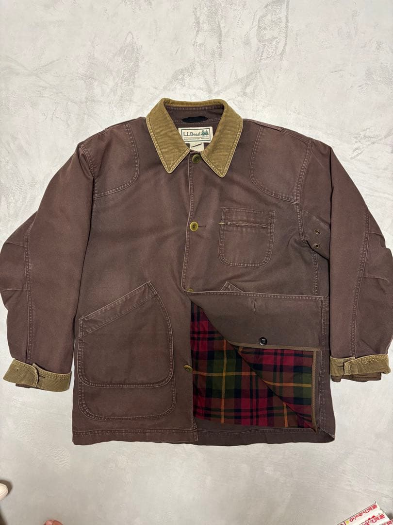 90s〜00s 希少木タグ L.L.Bean ブラウン ハンティングジャケット