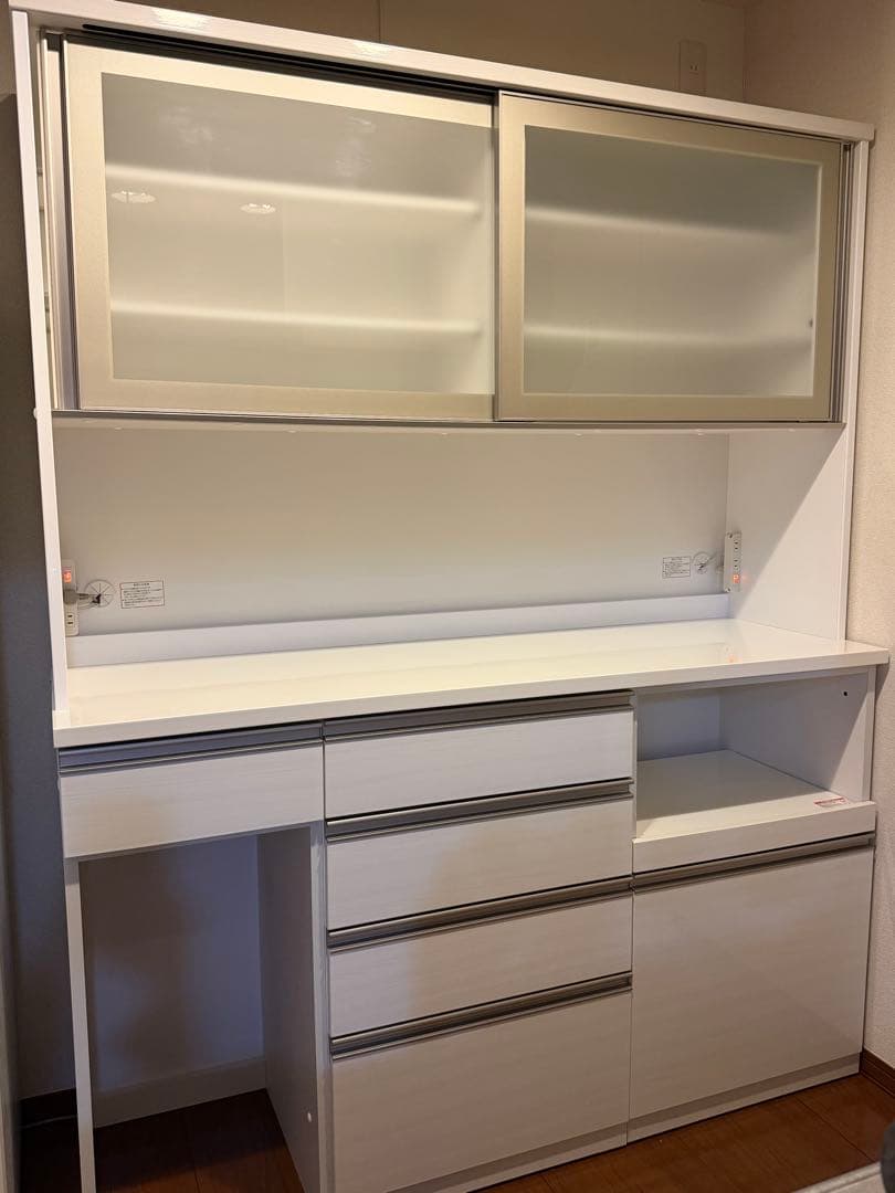 ニトリ キッチンボード／食器棚 リガーレ 160KB（ホワイト）