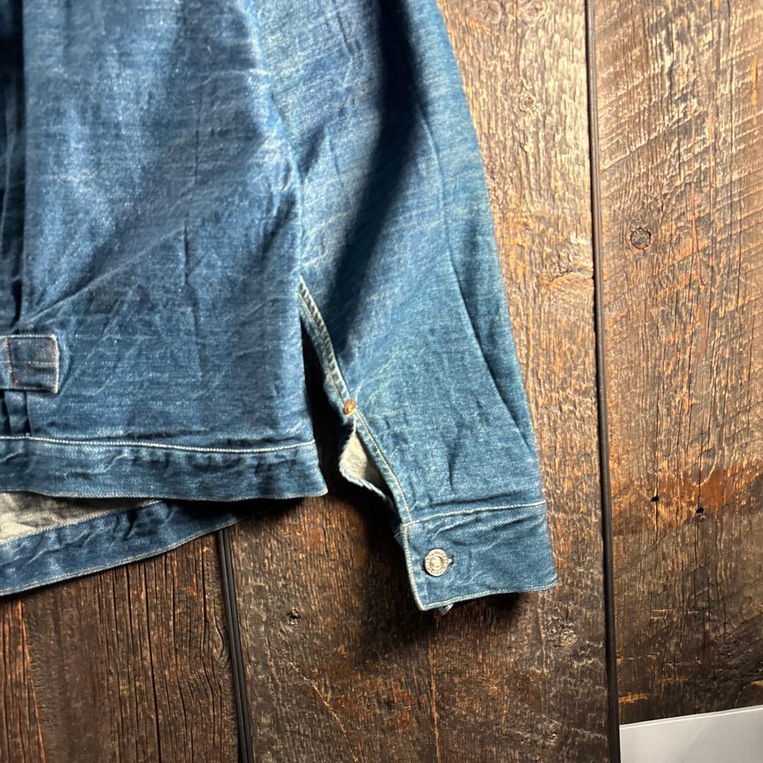 古着　USA製　リーバイス　プリーツブラウス　42 L レザーパッチ　希少.