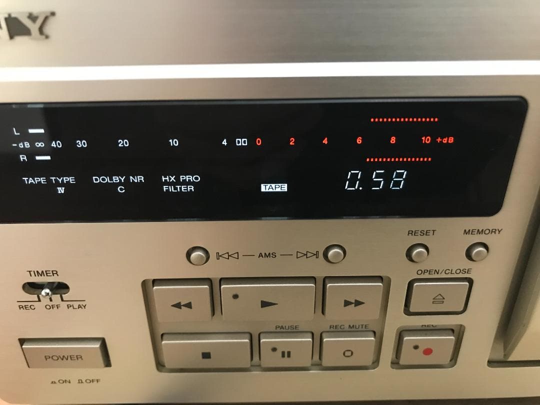 SONY TC-KA3ESステレオカセットデッキ　リモコン説明書元箱ゴールド金色