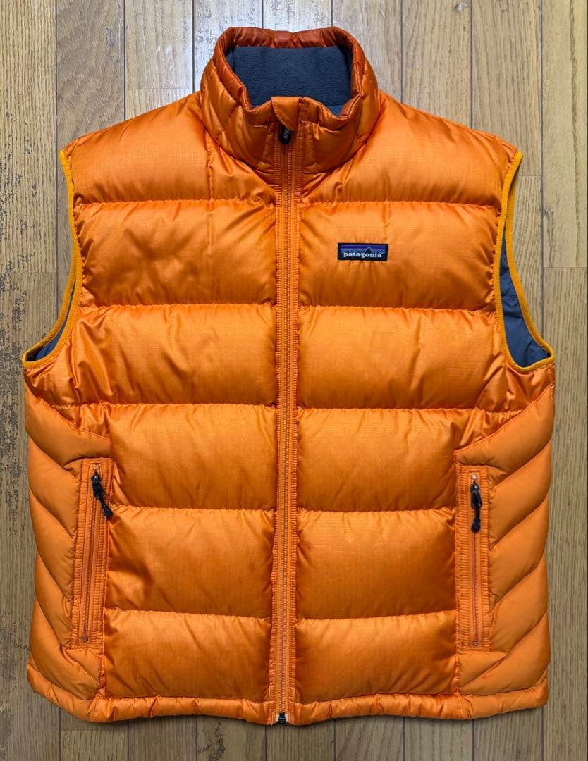 パタゴニア ダウンベスト オレンジ サイズM