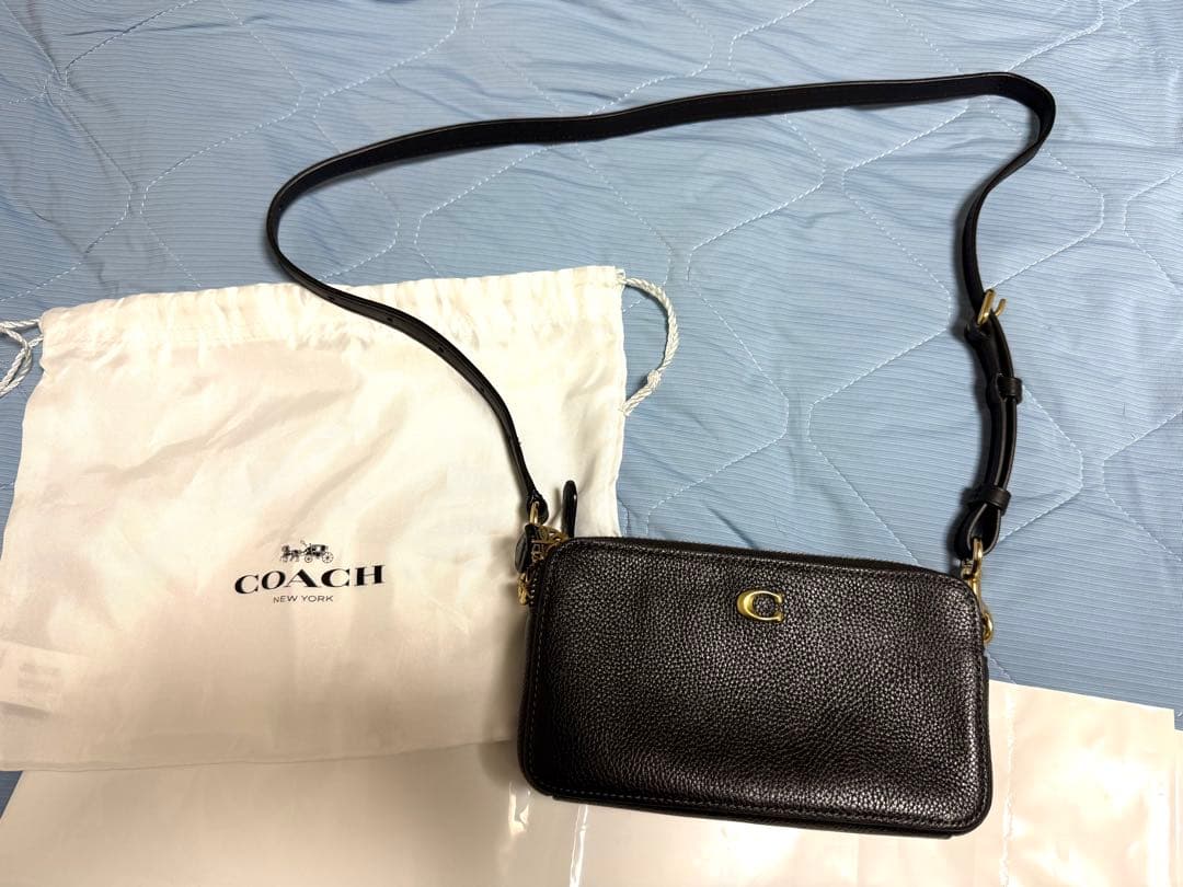 COACH ブラックレザー バッグ