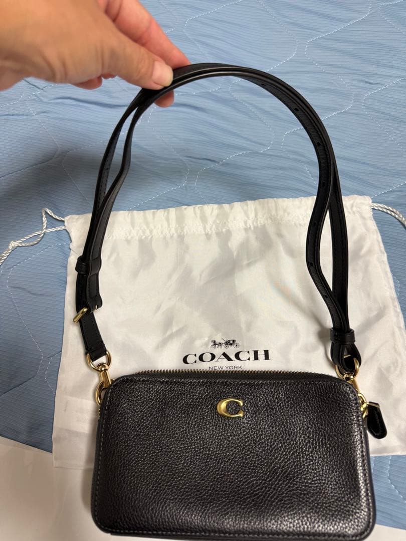COACH ブラックレザー バッグ