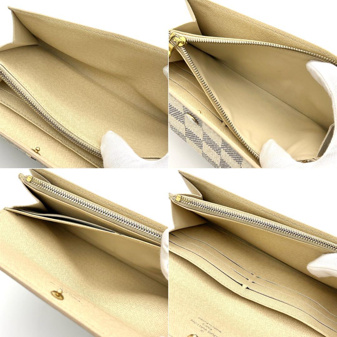 ルイヴィトン 長財布 ダミエアズール ポルトフォイユサラ 男女兼用