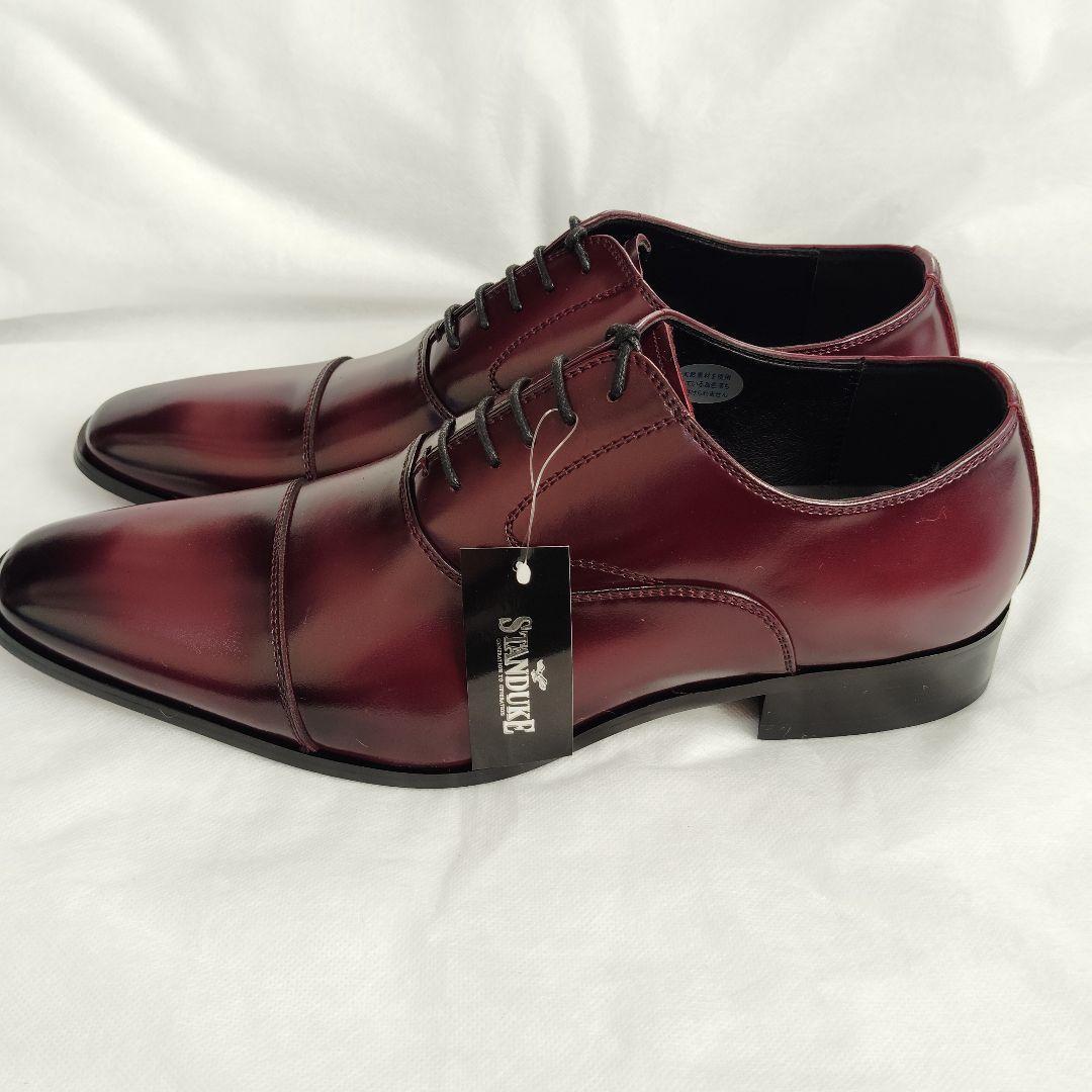 新品✨️STANDUKE 革靴 レースアップ ビジネスシューズ ワイン 27.5