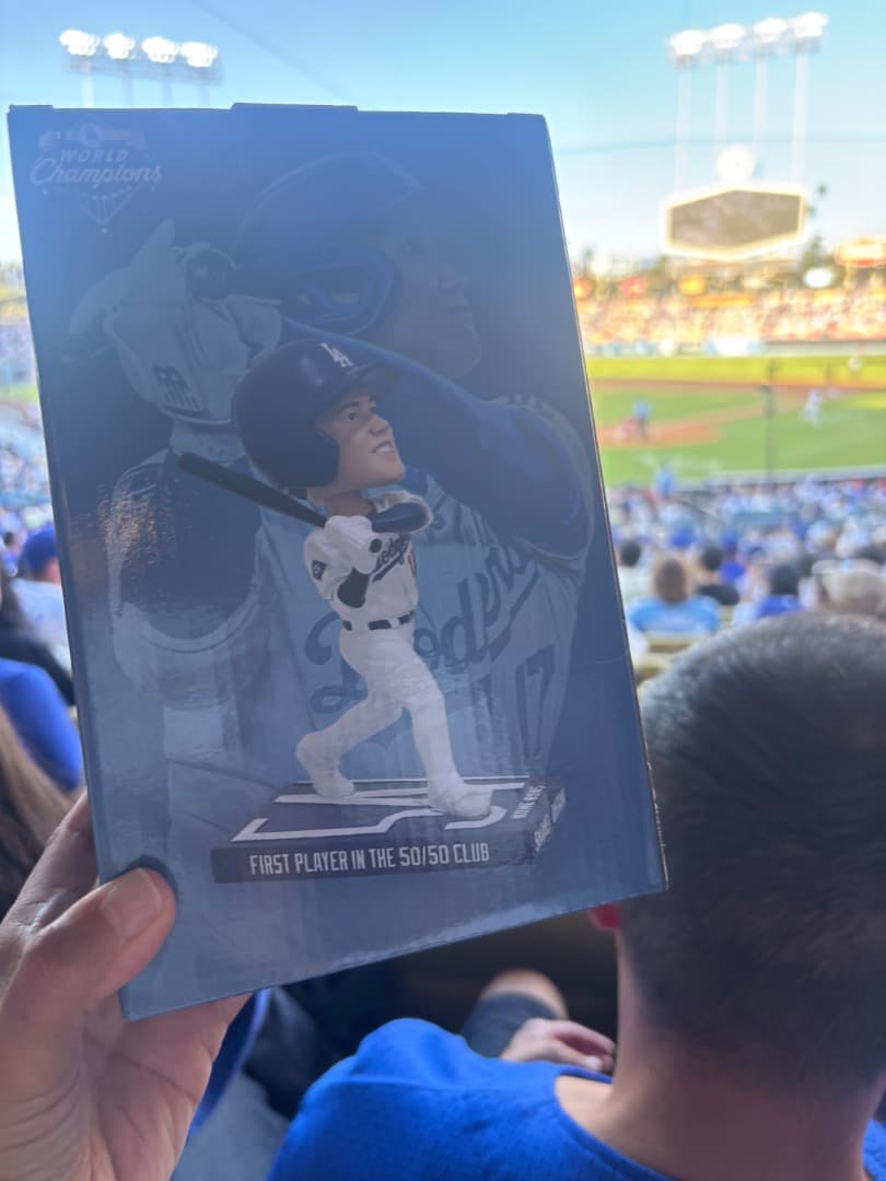 g*g様 ドジャーススタジアム限定　配布品　50／50 大谷ボブルヘッド　8/2