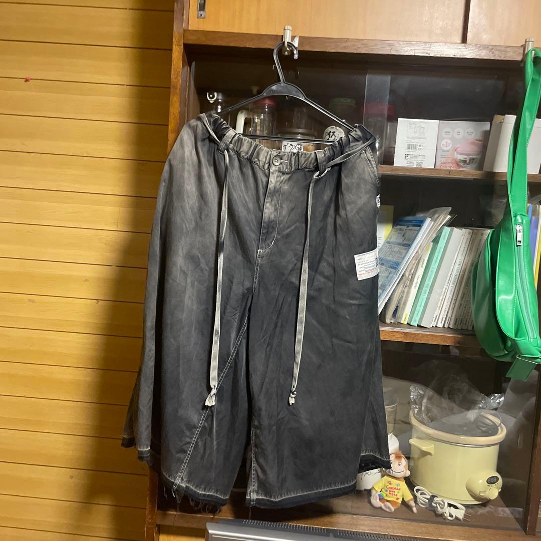 ミハラヤスヒロCotton Satin Shorts BLACK38