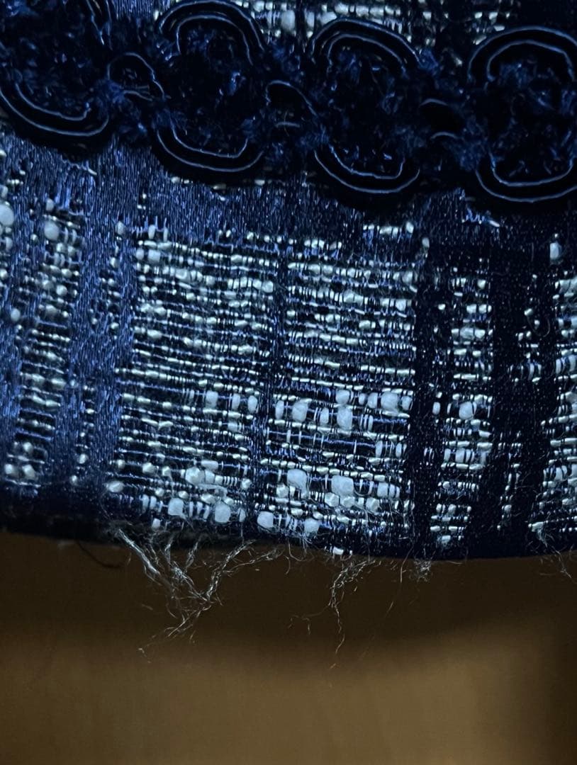 チェックツイード JSK 紺色