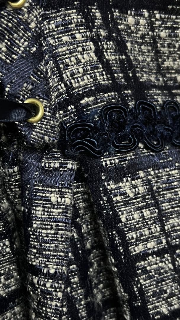 チェックツイード JSK 紺色