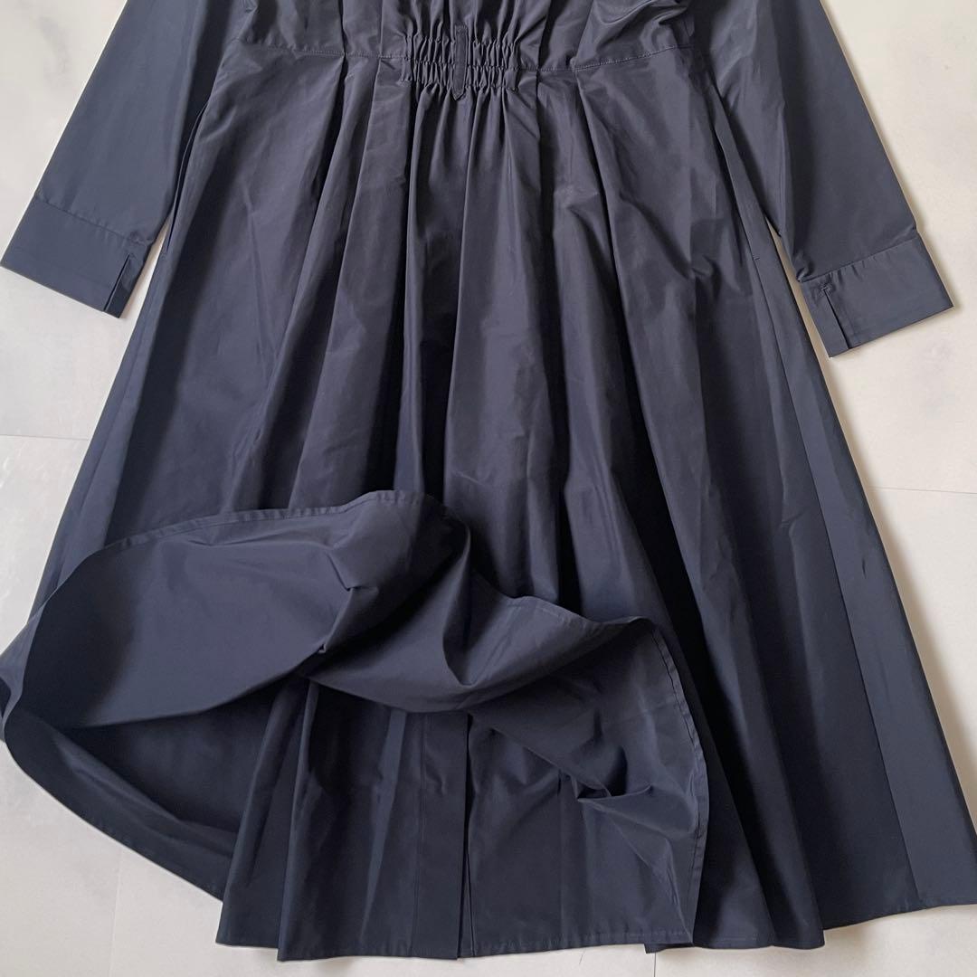 新品同様 AMACA トリアセタイプライター　シャツワンピース ロング丈 現行品