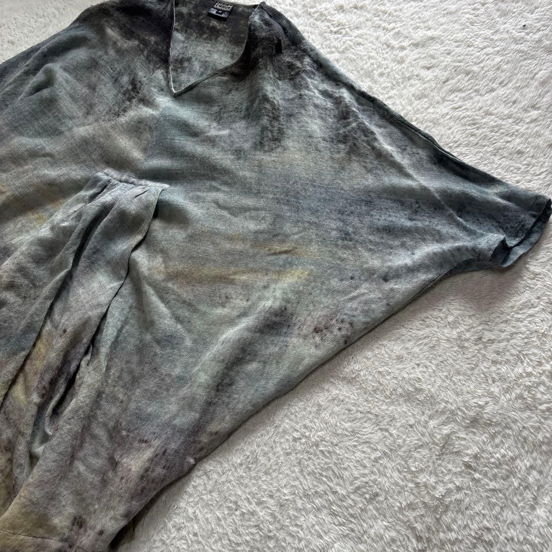 NEERU KUMAR インド製　ドルマンニットチュニック　製品染め