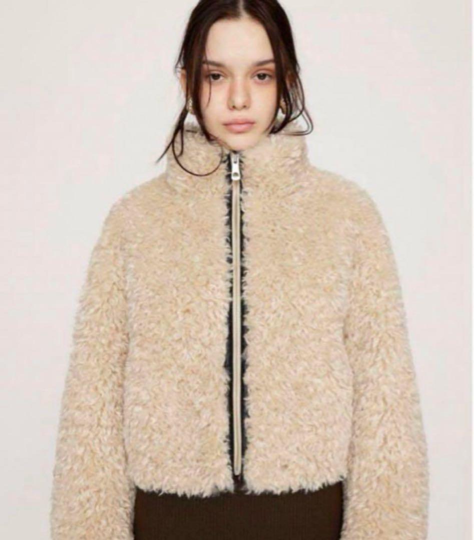 sly LIGHT CROP BOA ブルゾン　ボア　アイボリー